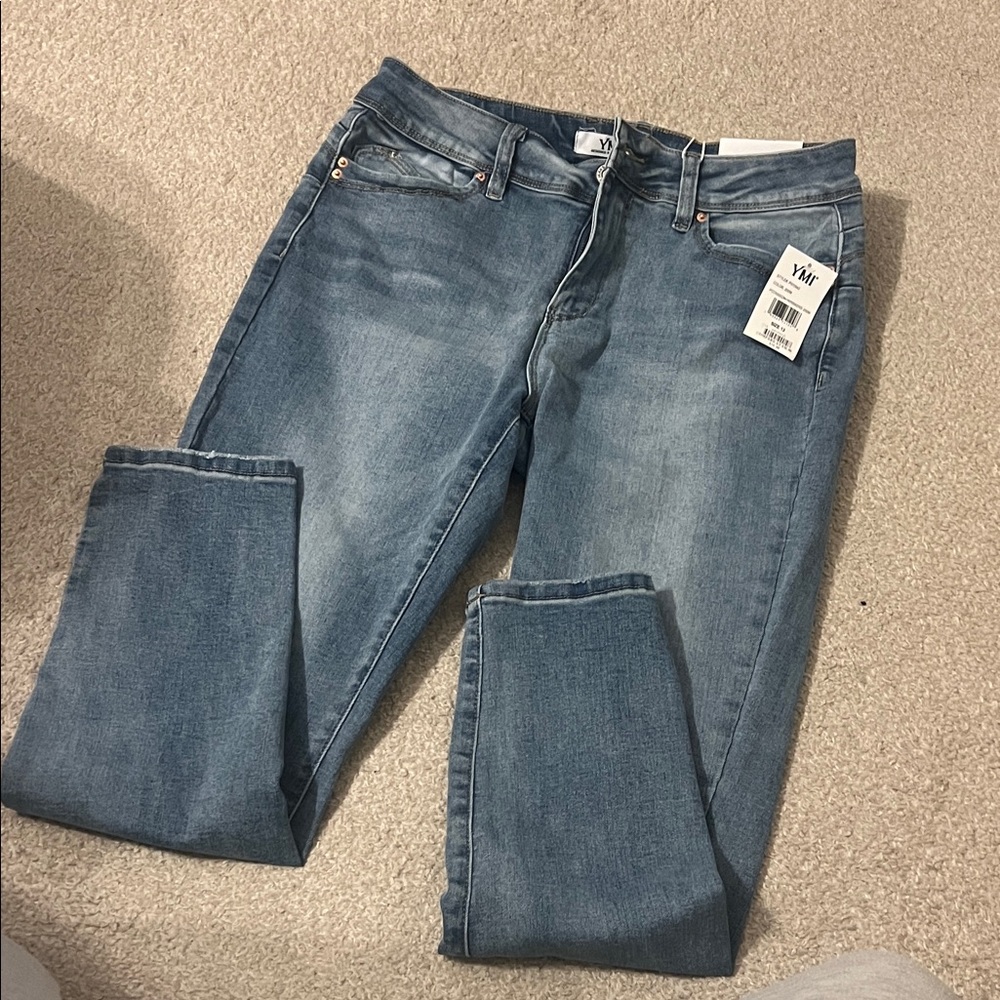 YMI Women's Light Blue Straight Leg Jeans